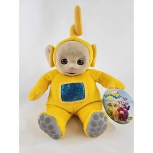 Has Tag Eden Teletubbies Laa Laa Yellow Plush Bean‎ Bag 8" Soft Toy 1998 Vintage
